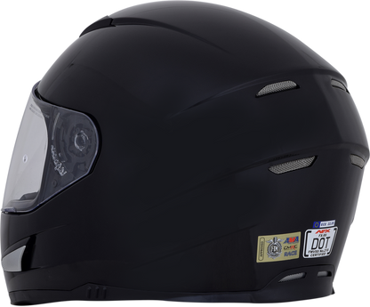 Black AFX FX-99 motorcycle helmet in 2XL size with matte finish, featuring a sleek aerodynamic design.