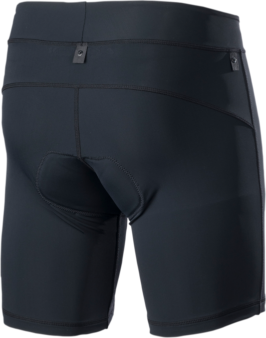 Alpinestars Drop Inner Shorts in black, US size 34, displayed with a focus on the fabric and design details.