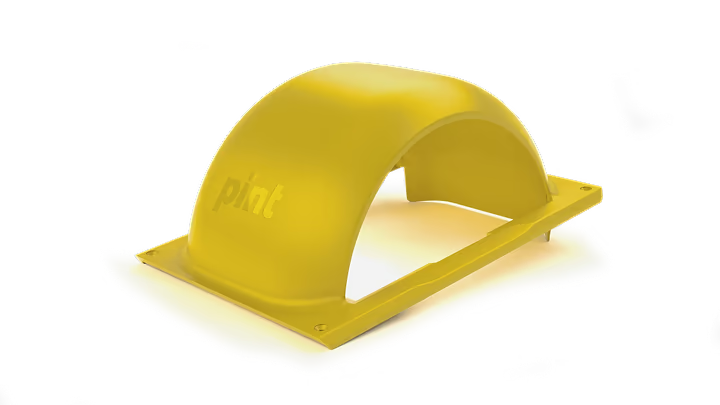 Onewheel Pint Fender in Dijon color, durable plastic shield for protecting the wheel and rider from debris and splashes.