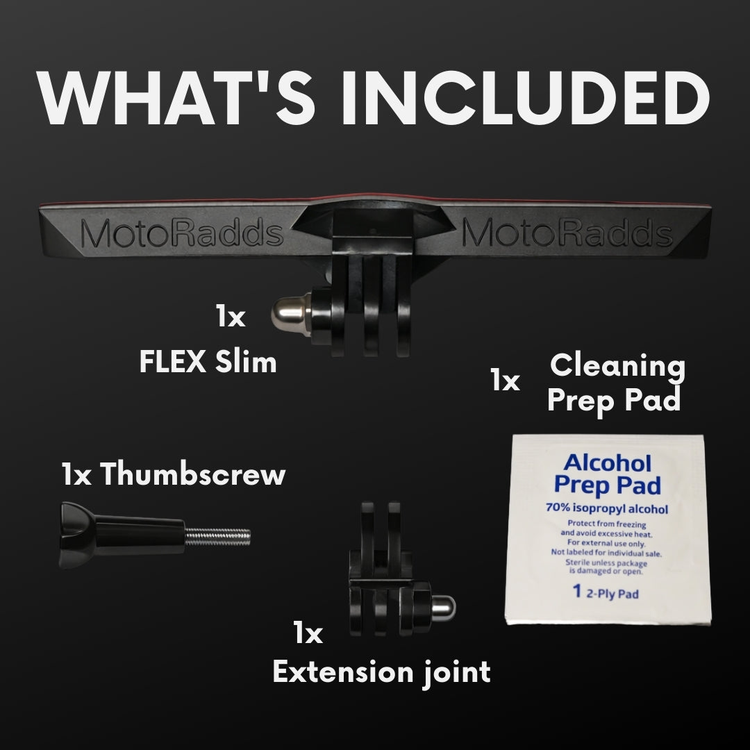 FLEX Slim Universal Flexible Motorcycle Helmet Chin Mount - Howling Moto