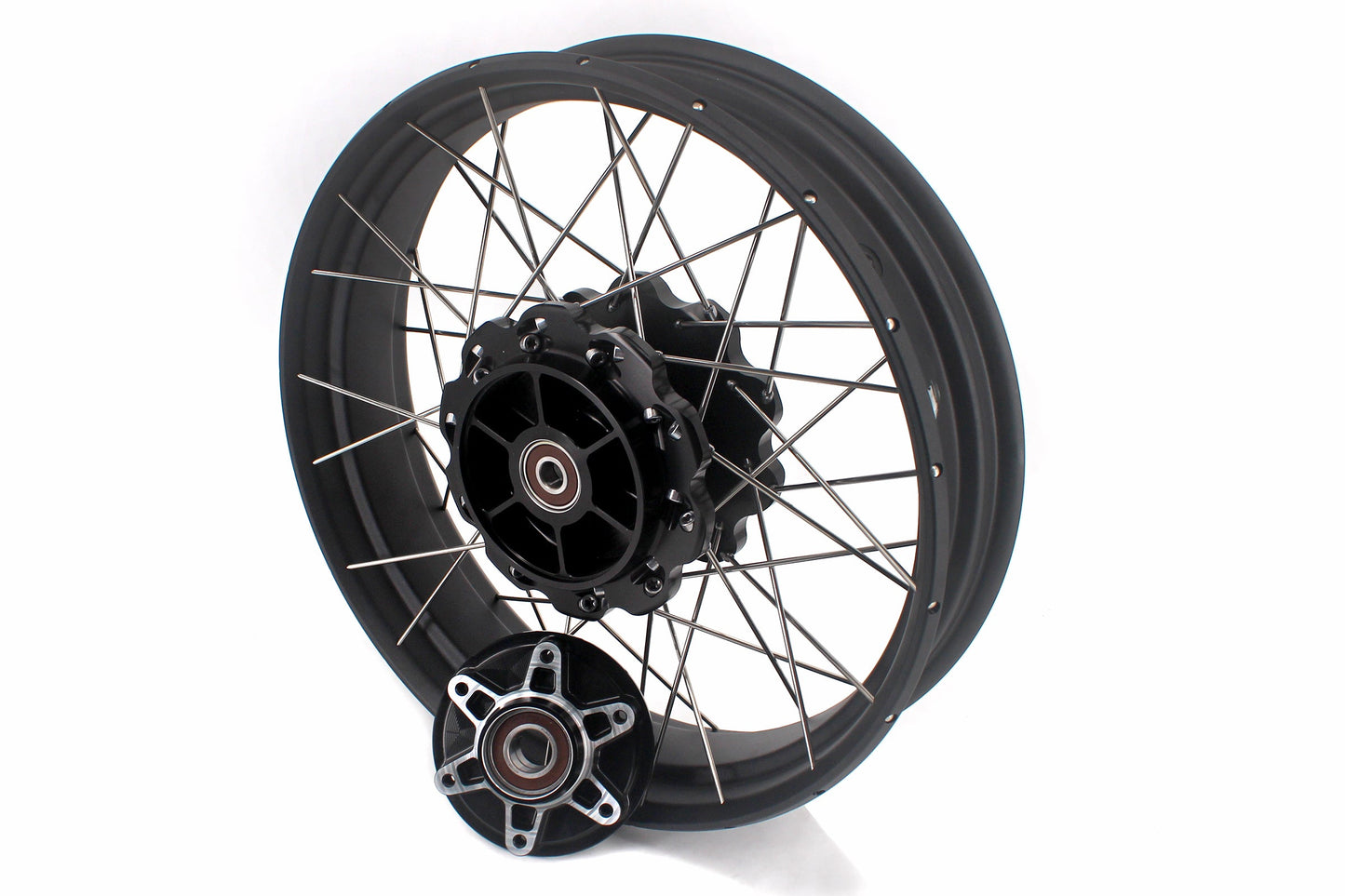 VMX-Racing 19-17in. Spoke Tubeless Wheels Fit For KTM390 Adventure Orange/White Fit For Husqvarna 401 2020 2021 - Howling Moto