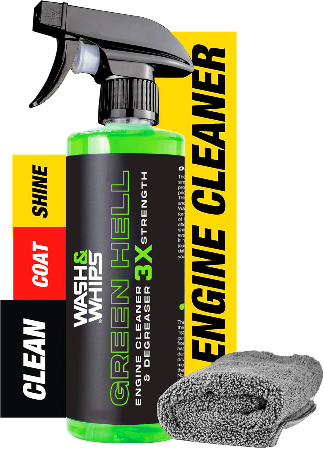 WASH&WHIPS Green Hell Engine Cleaner & Degreaser - Howling Moto