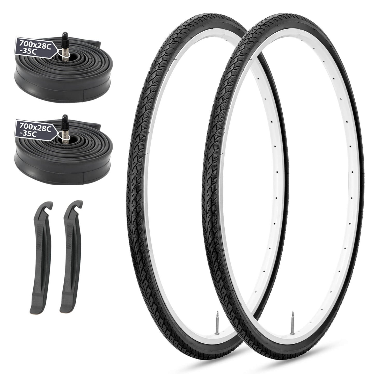 Hycline Glimpse 700x35C road bike tire for urban commuting and city cycling, shown mounted on a bicycle wheel.