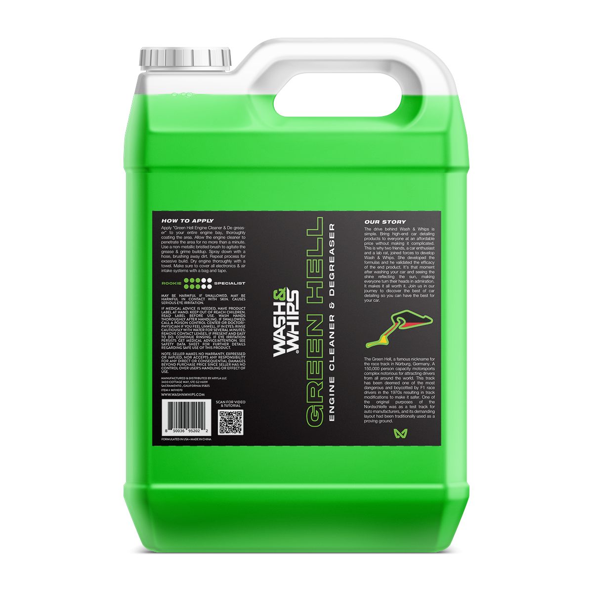 WASH&WHIPS Green Hell Engine Cleaner & Degreaser - Howling Moto
