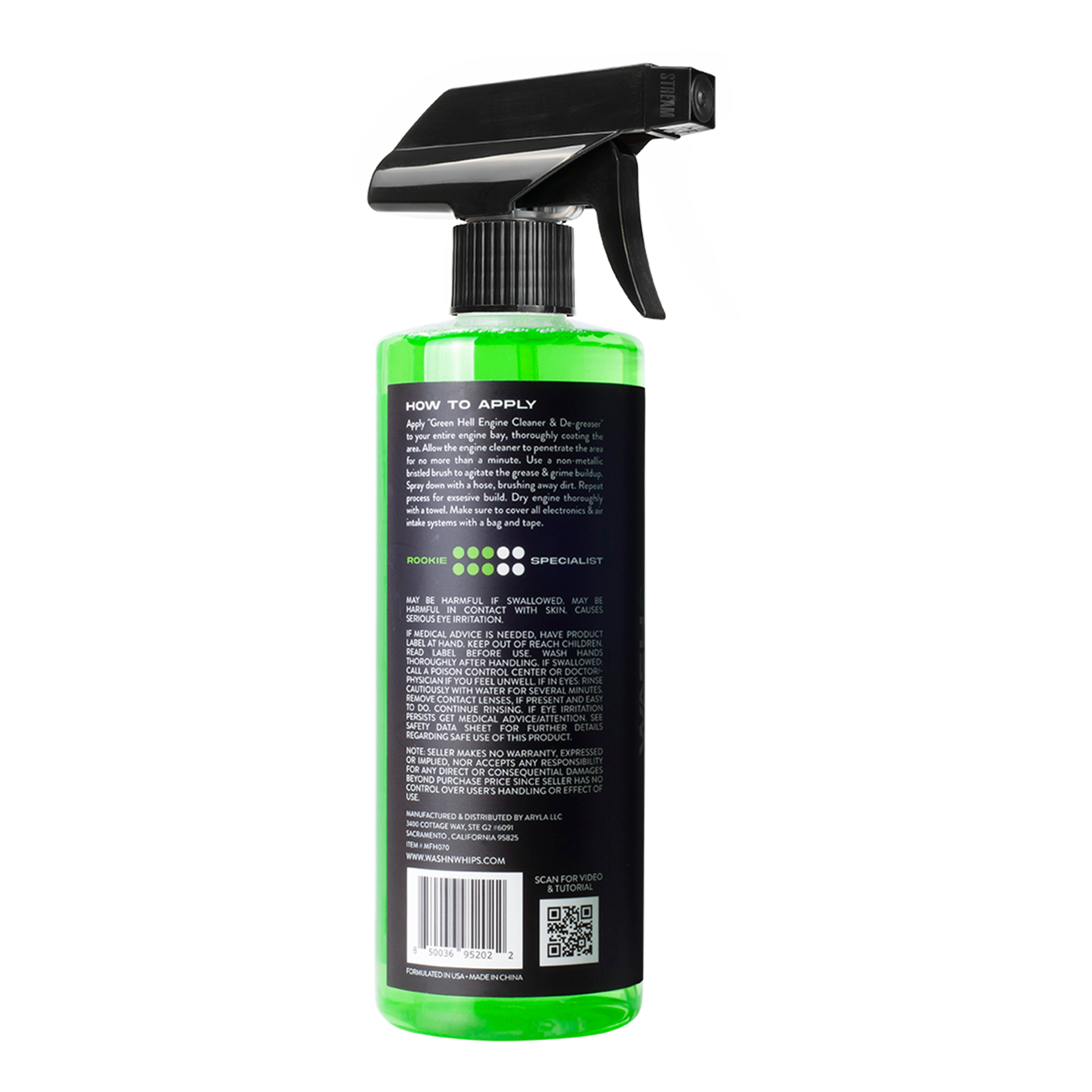 WASH&WHIPS Green Hell Engine Cleaner & Degreaser - Howling Moto