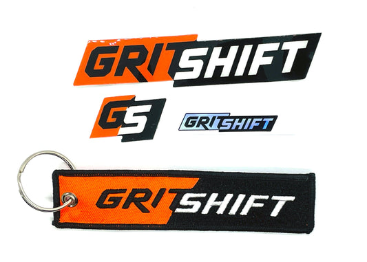 GritShift Keychain and Sticker Pack