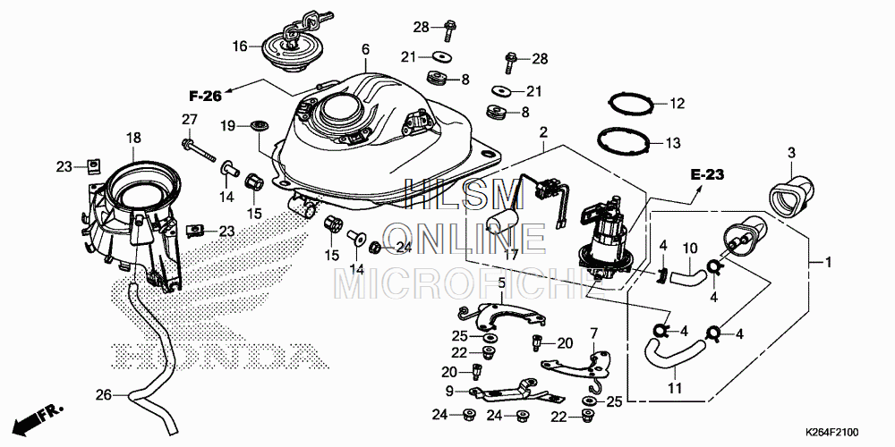 Honda Fuel Cap Cover Grom 2014-2015