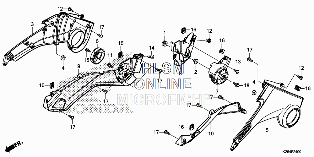 Honda Shroud Cover Lower Grom 2014-2015