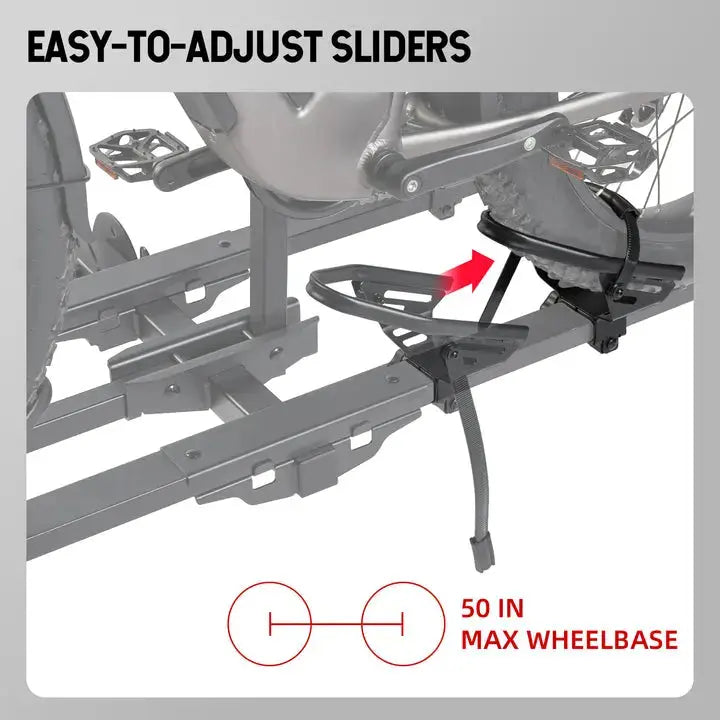 Young Electric FELLOW Foldable Hitch eBike Rack | 2’’ Receiver, 200 LBS Capacity (Open Box) - Howling Moto