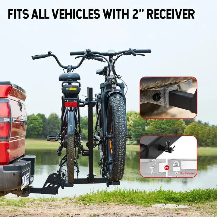 Young Electric FELLOW Foldable Hitch eBike Rack | 2’’ Receiver, 200 LBS Capacity (Open Box) - Howling Moto