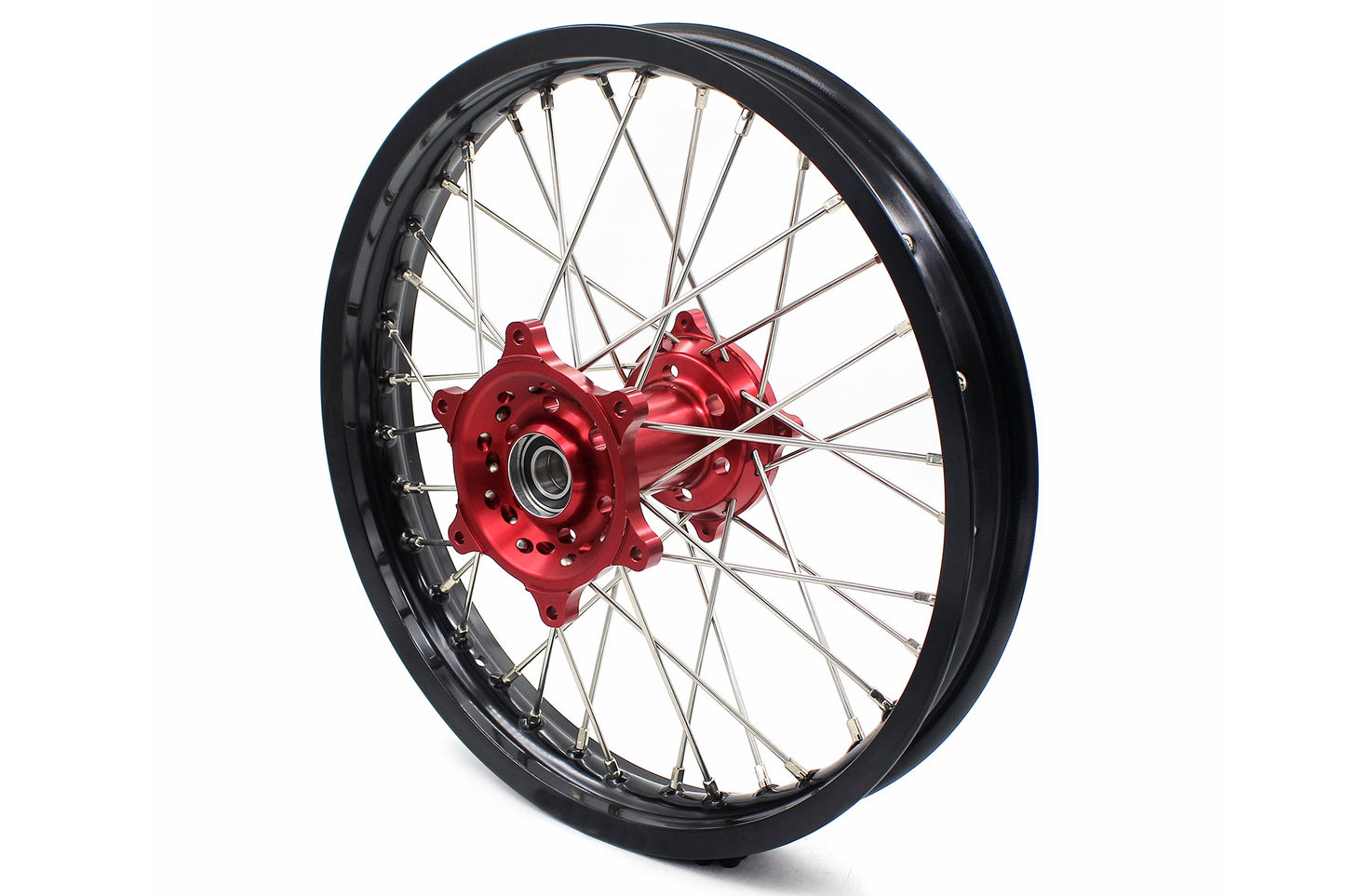 KKE 21 & 18 Enduro Wheels Rims for Husqvarna TE TC FE FC SMR TXC  2000-2013 Red Hubs - Howling Moto