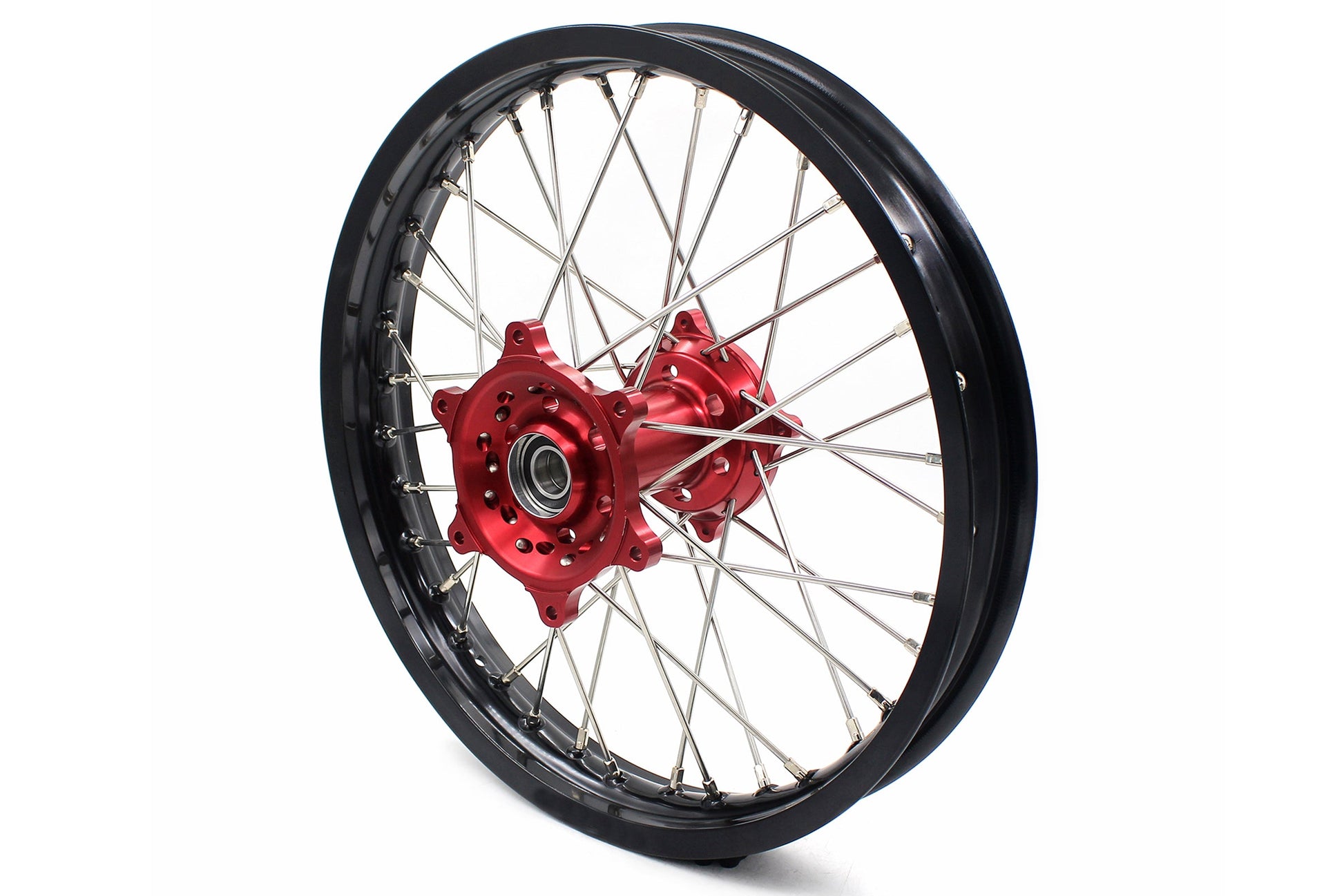 KKE 21 & 18 Enduro Wheels Rims for Husqvarna TE TC FE FC SMR TXC  2000-2013 Red Hubs - Howling Moto