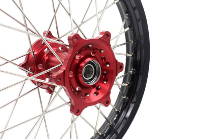 KKE 21 & 18 Enduro Wheels Rims for Husqvarna TE TC FE FC SMR TXC  2000-2013 Red Hubs - Howling Moto
