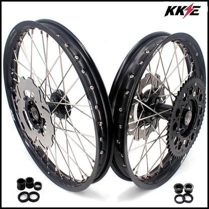 KKE 21" 19" MX Cast Dirt Bike Wheels Set For HONDA CRF250R 04-13 CRF450R 02-12 CR125R/250R 02-13