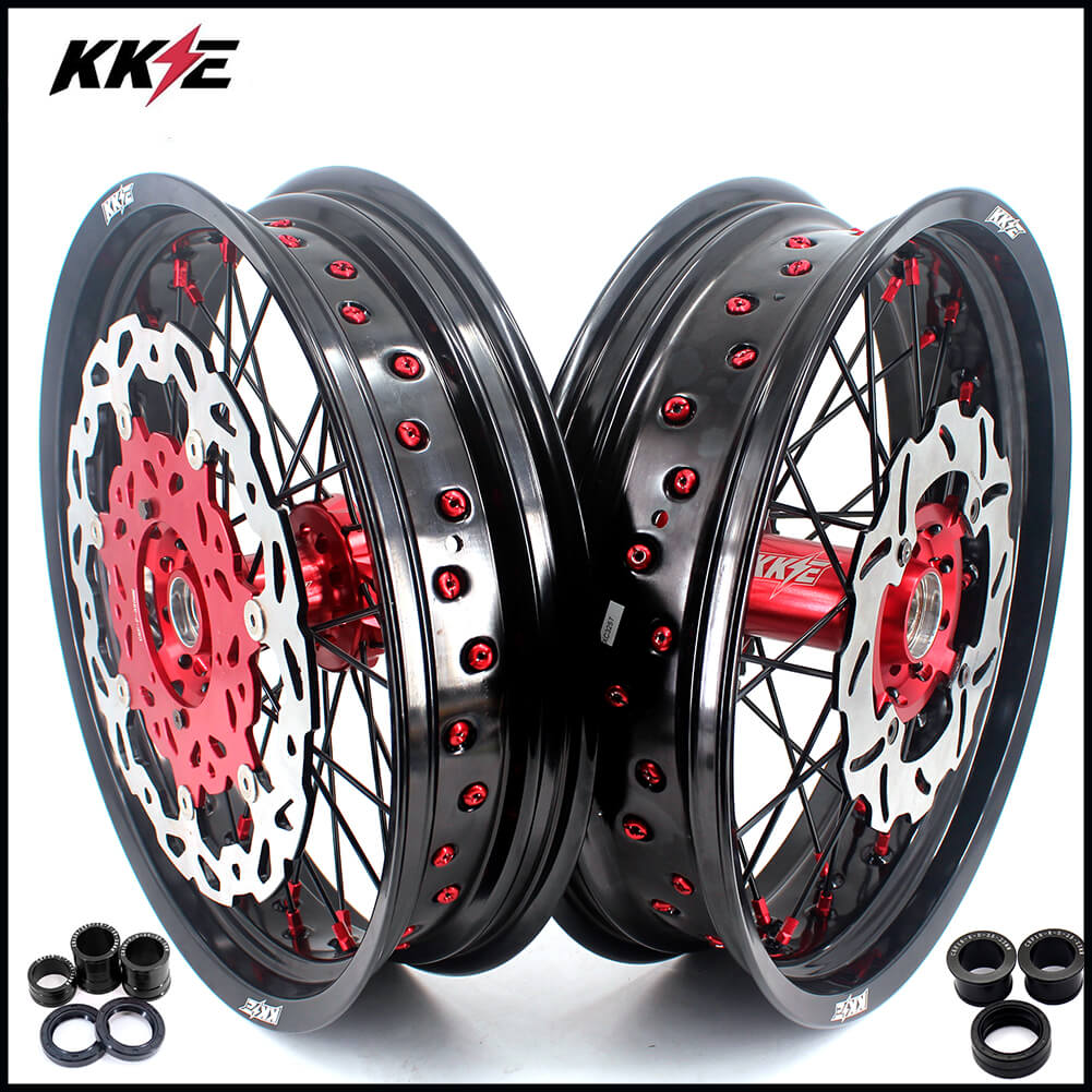 KKE 17 Inch Supermoto Wheels Fit for Honda CRF450L 2019-2021 CRF250R CRF450R 2024 - Howling Moto
