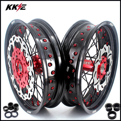 KKE 17 Inch Supermoto Wheels Fit for Honda CRF450L 2019-2021 CRF250R CRF450R 2024 - Howling Moto