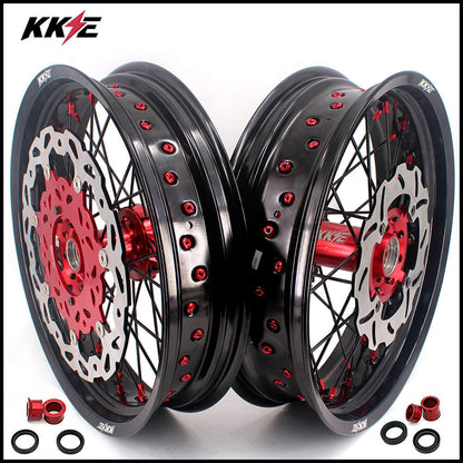 KKE 17 Inch Supermoto Wheels Fit for Honda CRF450L 2019-2021 CRF250R CRF450R 2024 - Howling Moto