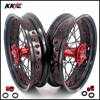 KKE 17 Inch Supermoto Wheels Fit for Honda CRF450L 2019-2021 CRF250R CRF450R 2024 - Howling Moto