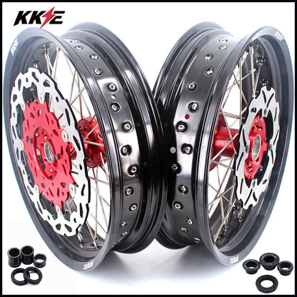 KKE 3.5 & 4.25 Cush Drive Supermoto Wheels for Honda XR400R XR600R - Howling Moto