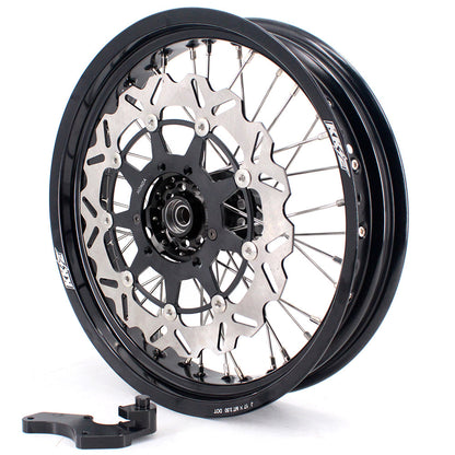 KKE 17 Inch Supermoto Rims for Honda CRF250R 04-13 CRF450R 02-12 Black - Howling Moto