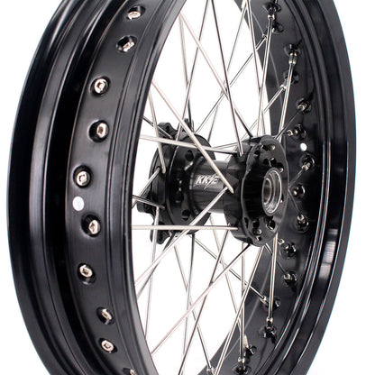 KKE 17 Inch Supermoto Rims for Honda CRF250R 04-13 CRF450R 02-12 Black - Howling Moto