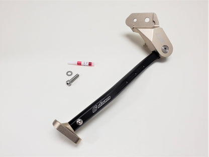 Warp9Racing Honda Add-on Kickstand complete kit, adjustable motorcycle kickstand with mounting hardware and safety features.