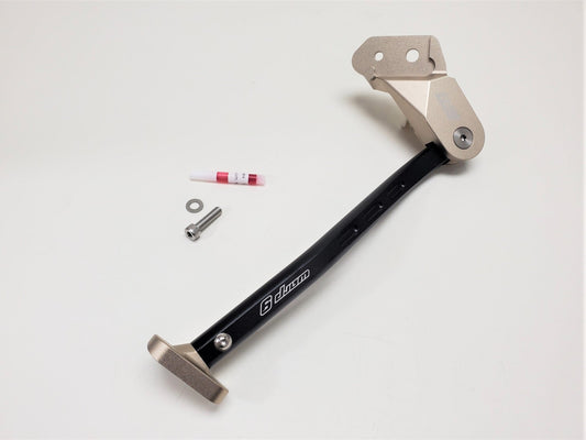 Warp9Racing Honda Add-on Kickstand complete kit, adjustable motorcycle kickstand with mounting hardware and safety features.