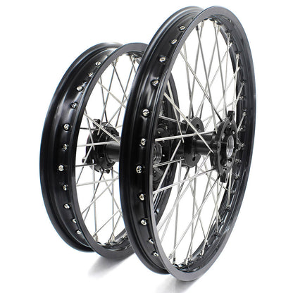 KKE 21 & 19 Wheels for HUSQVARNA TE TC FE FC SMR TXC 2000-2013 Black - Howling Moto
