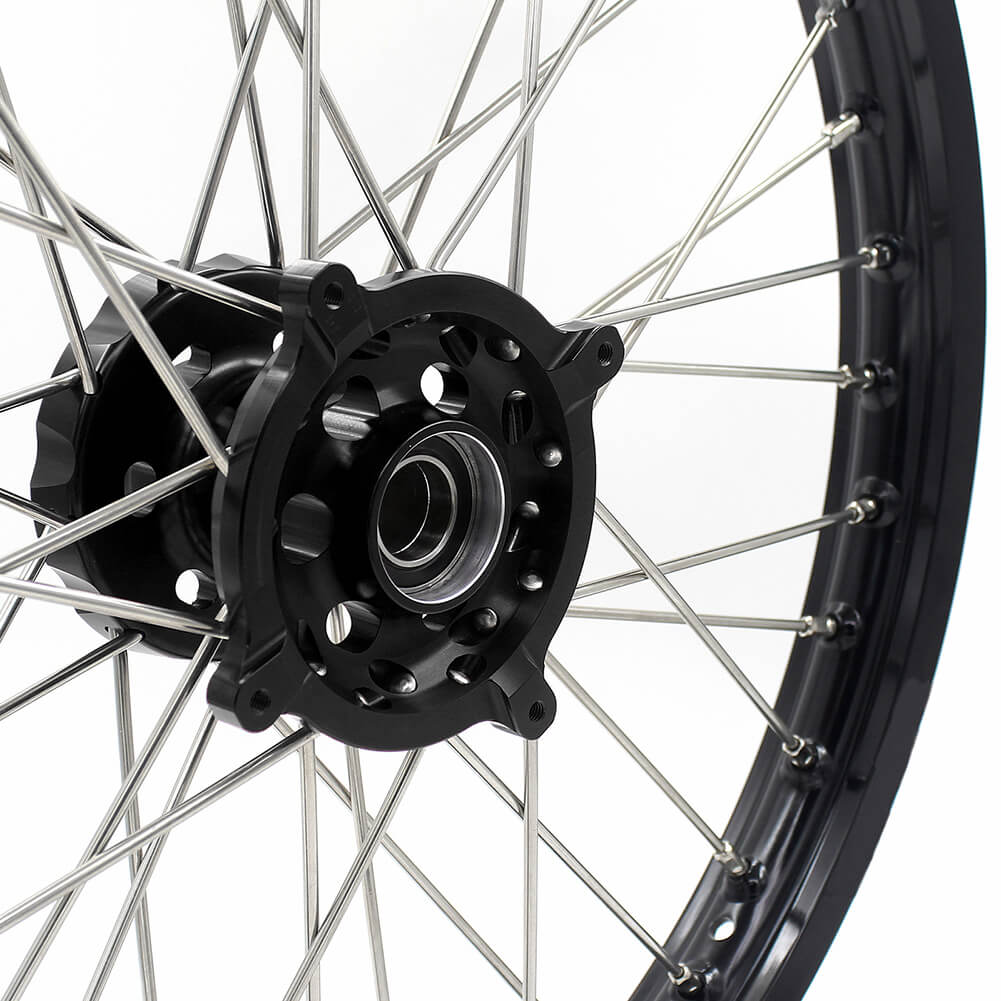 KKE 21 & 19 Wheels for HUSQVARNA TE TC FE FC SMR TXC 2000-2013 Black - Howling Moto