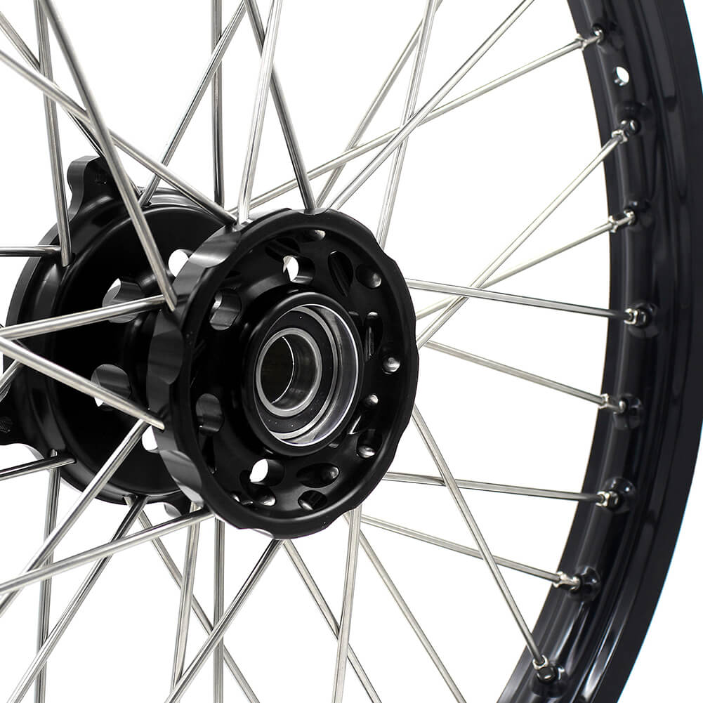 KKE 21 & 19 Wheels for HUSQVARNA TE TC FE FC SMR TXC 2000-2013 Black - Howling Moto