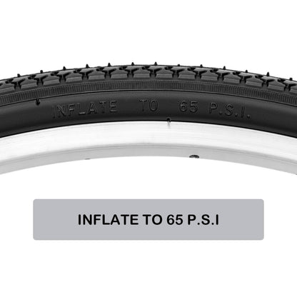 Hycline RetroPath 26x1 3/8 (37-590) bicycle tire with classic tread pattern and durable rubber for vintage cycling.