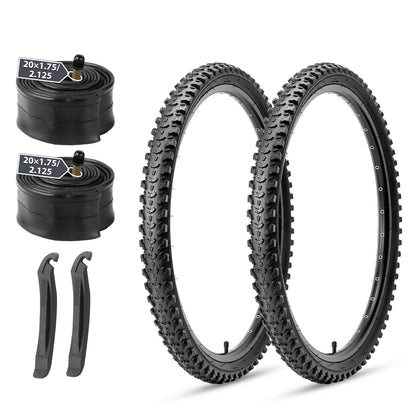 Hycline Detur mountain bike tire in 20-inch size with 2.125-inch width, rugged tread for off-road cycling.