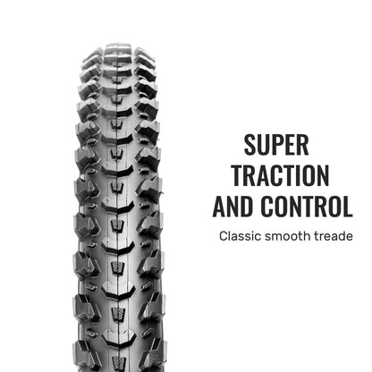 Hycline Detur mountain bike tire in 20/24/26" x 2.125" size, rugged tread designed for off-road cycling.