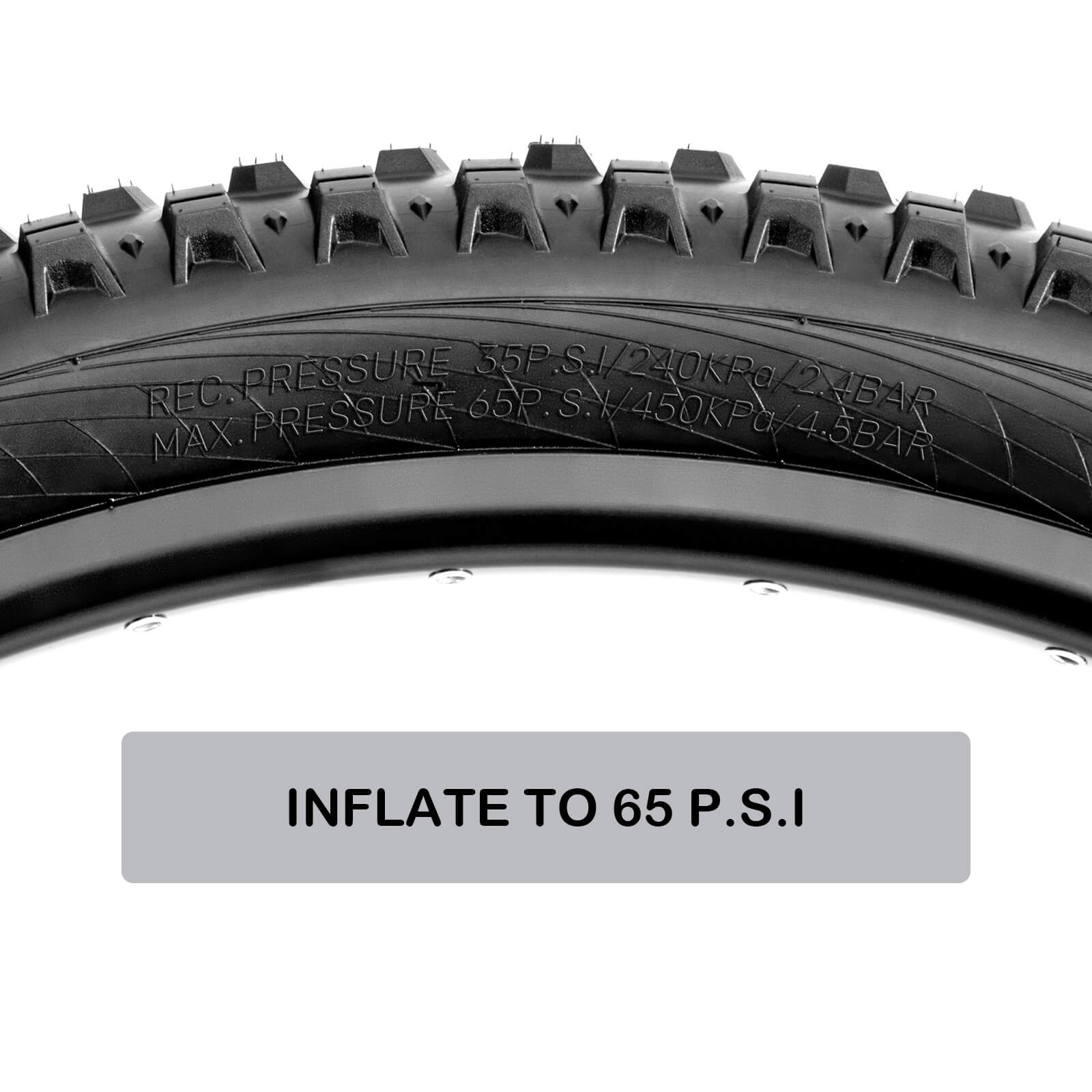 Hycline Terrace mountain bike tire, 26"/27.5"/29" x 2.4" with tread pattern, suitable for off-road cycling and rugged terrain.