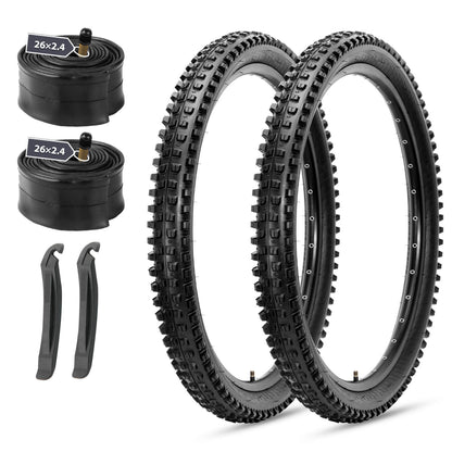 Hycline Terrace mountain bike tire in 26/27.5/29 inches, 2.4-inch wide, with rugged tread suitable for off-road cycling.
