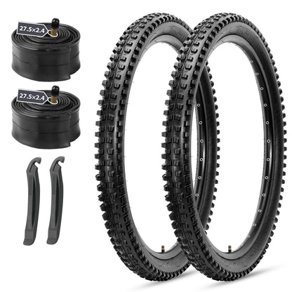 Hycline Terrace mountain bike tire for 26", 27.5", or 29" bikes with 2.4" width, featuring knobby tread for off-road riding.