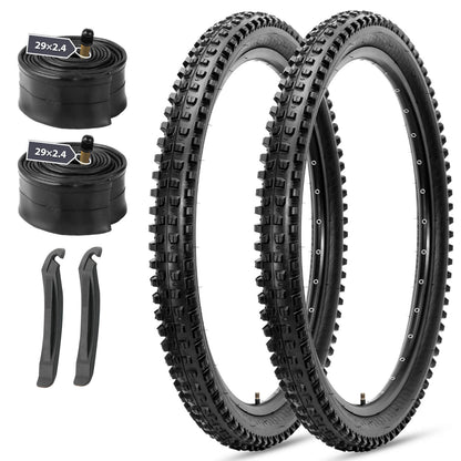 Hycline Terrace mountain bike tire 26, 27.5, or 29 inches with 2.4-inch width, rugged tread for off-road riding.