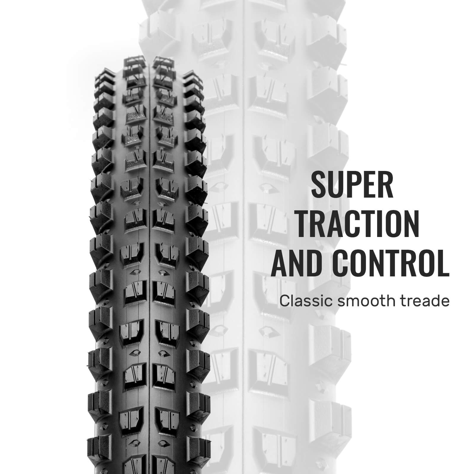 Hycline Terrace mountain bike tire, 26"/27.5"/29" × 2.4" with rugged tread for off-road cycling.