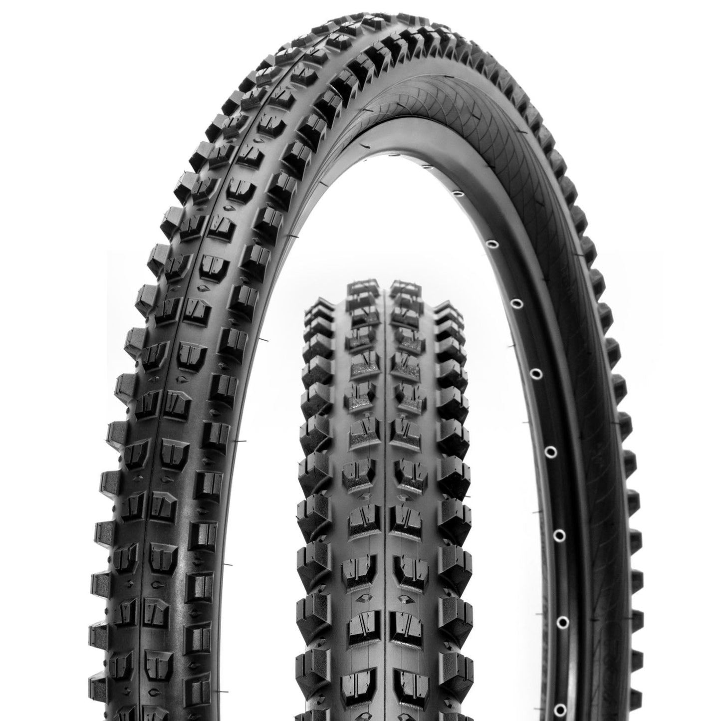Hycline Terrace mountain bike tire in 26, 27.5, or 29 inches with a 2.4-inch width, designed for rugged off-road cycling.