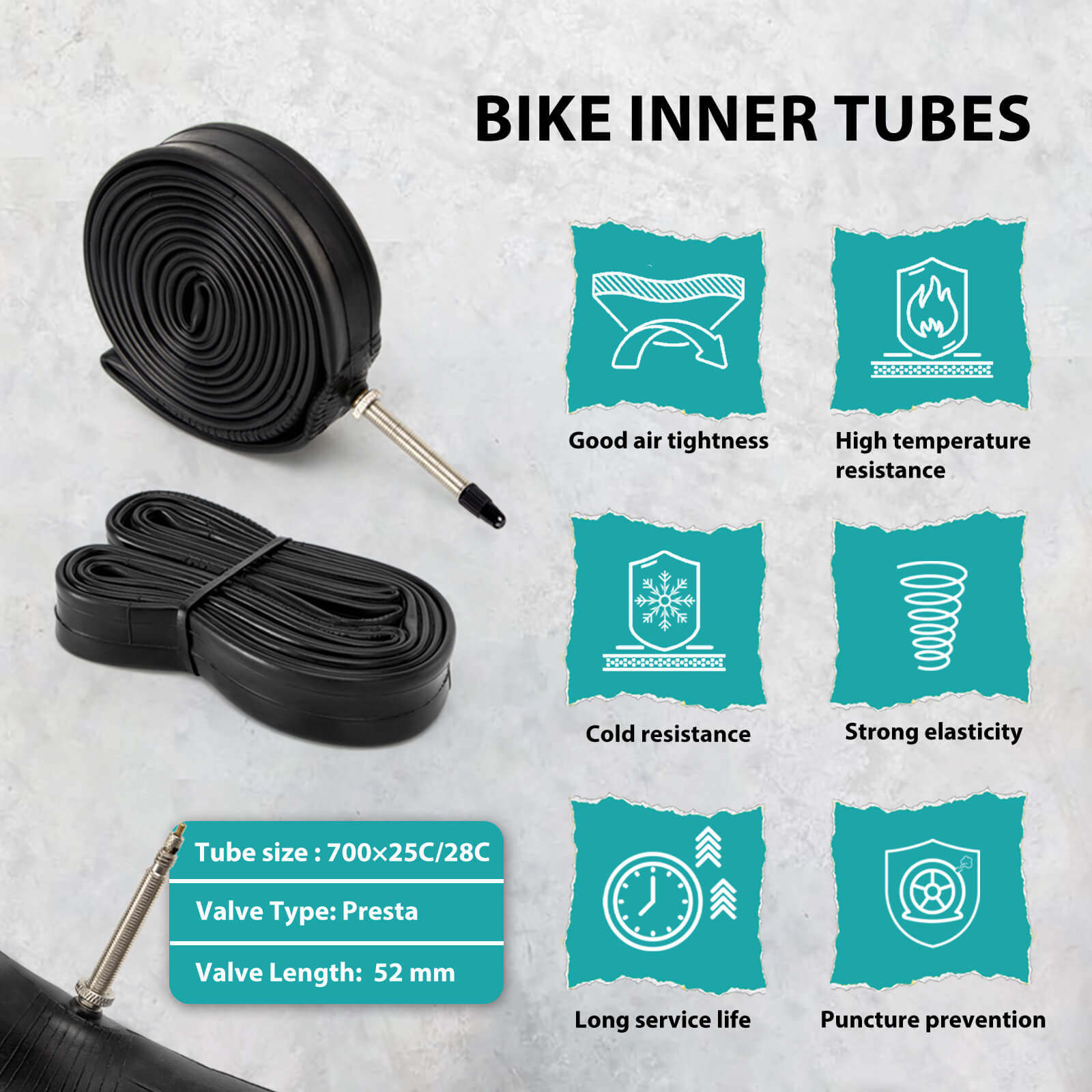 Hycline Flashmob road bike tire, 700×25C and 700×28C sizes, black rubber tire with smooth tread for road cycling.