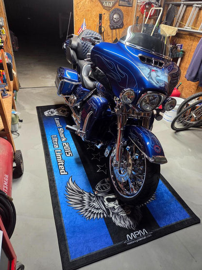 MPM Motorcycle Mat for Cruiser Motorcycle "The Sound of Power" - MM7304 - Howling Moto