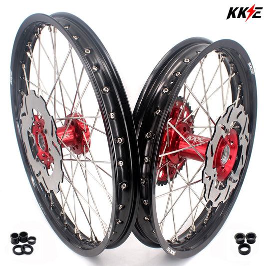 KKE 21" 19" or 21" 18" Dirtbike Spoke Wheels Rims For HONDA CRF250R CRF450R 2015-2025 - Howling Moto