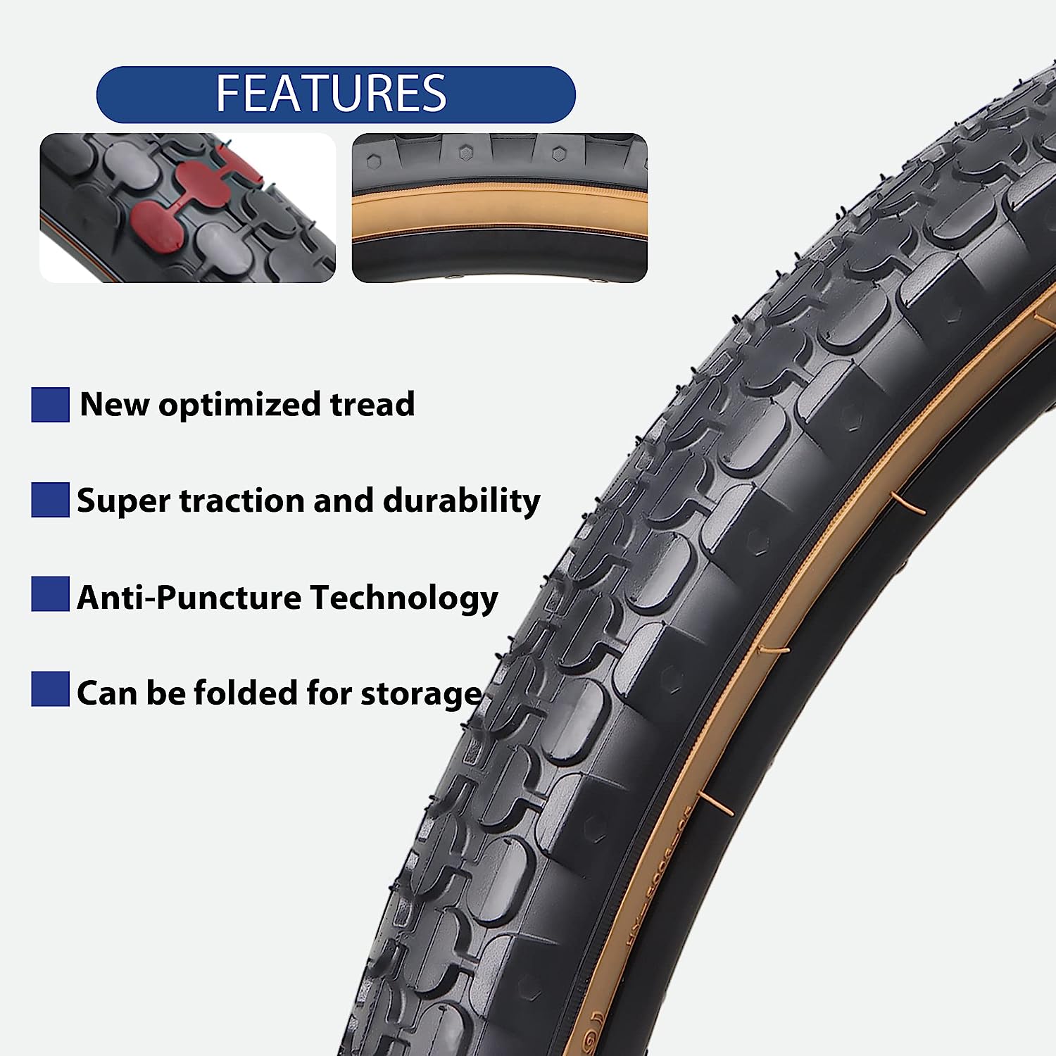 Hycline SandRoller bicycle tires set, 26-inch by 2.125-inch folding tires for beach cruiser bikes, shown in a two-pack image.