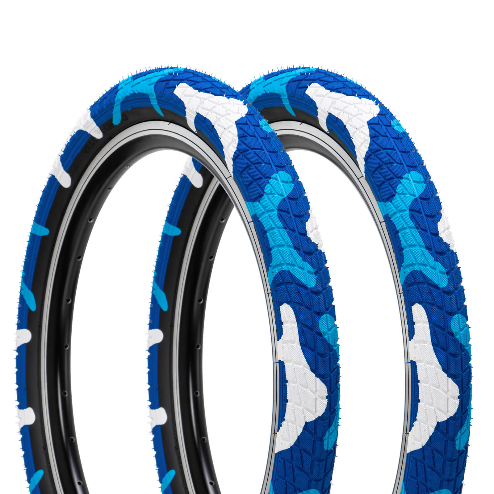 Hycline Colorwonder kid's bicycle tire in blue, 16 or 20 inches, with tread pattern suitable for young riders.