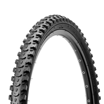 Hycline Detur mountain bike tire in 20, 24, or 26 inches with 2.125-inch width, featuring a rugged tread for off-road cycling.
