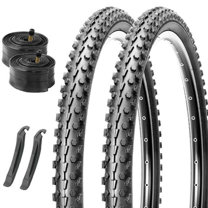Hycline 26-inch mountain bike tire Siege Rim 2.1-inch width with rugged tread pattern for off-road cycling.
