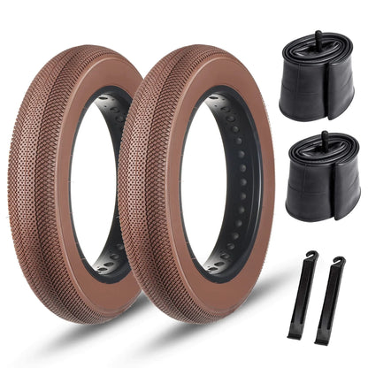 Set of two Hycline HyperPave fat bike and e-bike tires in brown, designed for durability and off-road riding.