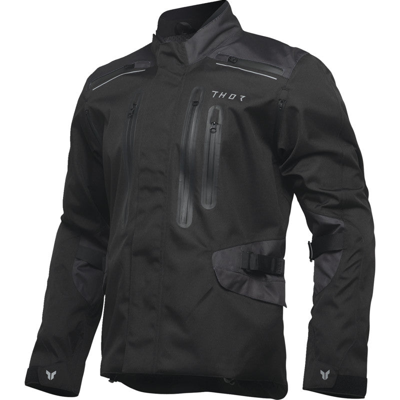Thor Range Waterproof Motorcycle Jacket - Black/Heather Large - Howling Moto