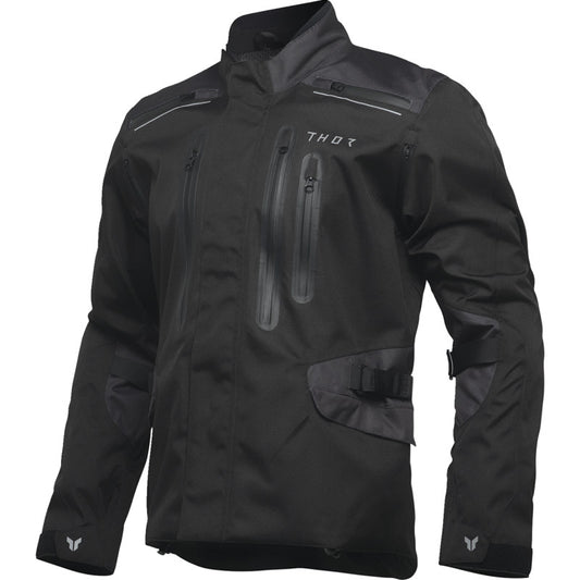 Thor Range Waterproof Motorcycle Jacket - Black/Heather Large - Howling Moto