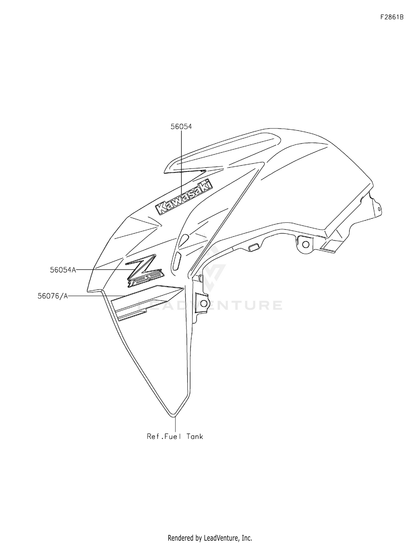 Kawasaki Z125 Decal Kawasaki Mark Shroud